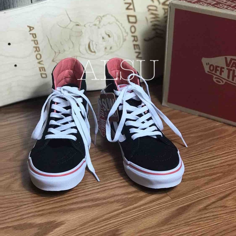 NWT VANS SK8-HI Slim Pirate Black White Canvas - Picture 2 of 7